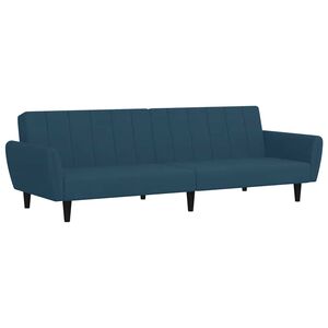 vidaXL Sof&aacute;-cama de 2 lugares veludo azul