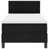 vidaXL Cama Box com colch&atilde;o com cabeceira Preto 80 x 200 cm tecido