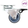 vidaXL 12 pcs rodas girat&oacute;rias duplas 50 mm