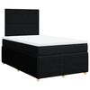 vidaXL Cama boxspring com colch&atilde;o 120x190 cm tecido preto