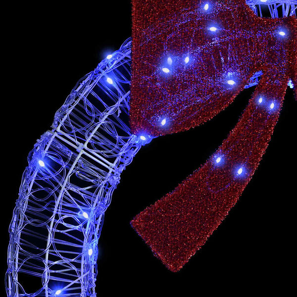 vidaXL Guirlanda com 60 LEDs Azul 76 x 8.5 x 76 cm Acr&iacute;lo