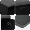vidaXL Banco de Hall com almofada Carvalho Preto 100 x 38 x 46 cm