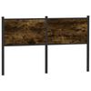 vidaXL Cabeceira de cama 150 cm derivados madeira/a&ccedil;o carvalho fumado