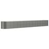 vidaXL Canteiro elevado jardim 620x80x68cm a&ccedil;o revestido a p&oacute; cinzento