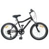 vidaXL Bicicleta Infantil 20 Polegadas 6-Speed para 6-11 Anos Preto