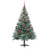 vidaXL &Aacute;rvore de Natal Artificial com 150 LEDs Verde 150 cm PVC e A&ccedil;o