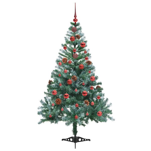 vidaXL &Aacute;rvore de Natal Artificial com 150 LEDs Verde 150 cm PVC e A&ccedil;o