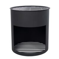 RedFire Braseira/churrasqueira formato de barril Milshire aço preto