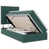 vidaXL Cama de Armazenamento LED com Colch&atilde;o Verde-Escuro 100 x 200 cm