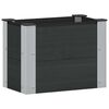 vidaXL Canteiro de jardim elevado Preto 50 x 30 x 36 cm WPC e Alum&iacute;nio