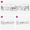 vidaXL Conjunto de Sof&aacute;s para Exterior 6 pcs Natural e Preto