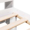 vidaXL Cama com estante sem colch&atilde;o 75x190 cm pinho maci&ccedil;o branco
