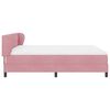 vidaXL Cama Box com colch&atilde;o com cabeceira Rosa 180 x 200 cm Veludo