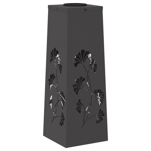 vidaXL Luz Solar LED de Caminho 2 pcs Preto A&ccedil;o Laminado a Frio