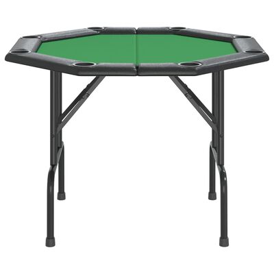 vidaXL Mesa de póquer dobrável 8 jogadores 108x108x75 cm verde