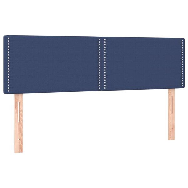 vidaXL Cabeceiras azul 144x5x78/88 cm tecido