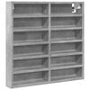 vidaXL Arm&aacute;rio vitrine 60x8,5x58 cm derivados de madeira cinza cimento