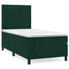vidaXL Cama com molas/colch&atilde;o 80x200 cm veludo verde-escuro