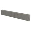 vidaXL Muro gabi&atilde;o com tampas a&ccedil;o galvanizado 900x50x100 cm