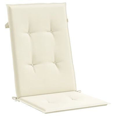 vidaXL Almofadões para cadeiras altas de jardim 2 pcs tecido creme