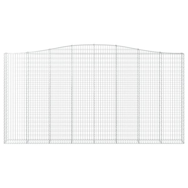 vidaXL Cestos gabião arqueados 2pcs 400x30x200/220cm ferro galvanizado