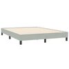 vidaXL Cama box spring c/ colch&atilde;o e LED 160x210 cm veludo cinzento-claro