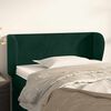 vidaXL Cabeceira de cama c/ abas veludo 93x23x78/88 cm verde-escuro