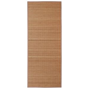 Tapete retangular bambu 150 x 200 cm castanho