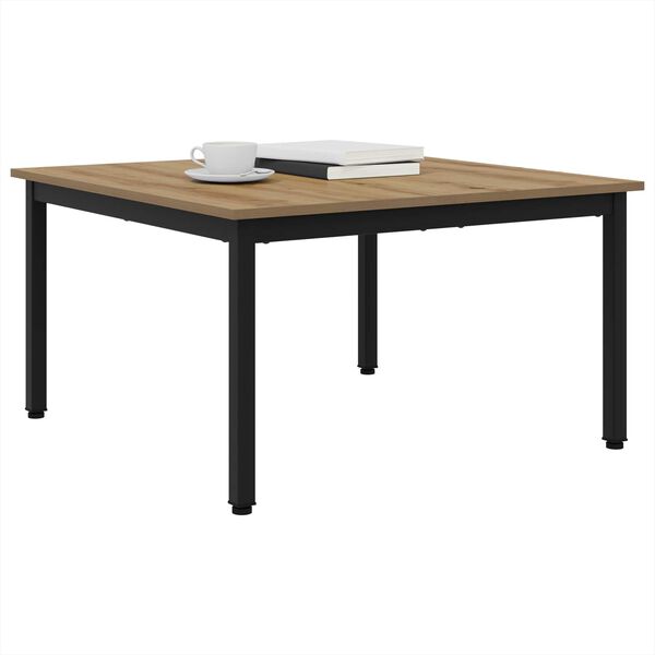 vidaXL Mesa de centro Carvalho Artesanal 80 x 80 x 45 cm