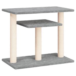 vidaXL Postes arranhadores p/ gatos com plataformas 62,5cm cinza-claro