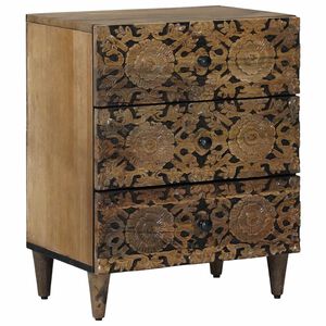 vidaXL Gabinete de Cama com gaveta Castanho 50 x 33 x 60 cm
