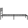 vidaXL Estrutura de cama com cabeceira 90x200 cm metal preto
