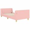 vidaXL Estrutura de Cama Infantil com Cabeceira Rosa 90 x 190 cm
