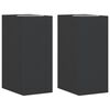 vidaXL Candeeiros de parede para exterior 2 pcs alum&iacute;nio fundido preto