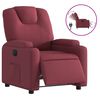 vidaXL Poltrona el&eacute;trica reclin&aacute;vel tecido vermelho tinto