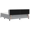 vidaXL Cama Box com colch&atilde;o Cinzento-claro 180 x 200 cm tecido