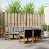 vidaXL Conjunto de Sof&aacute;s para Exterior 7 pcs Cinza Natural e Claro