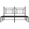 vidaXL Estrutura de cama com cabeceira 160x200 cm metal preto