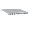 vidaXL Toldo retr&aacute;til manual com luzes LED 350x250 cm antracite/branco
