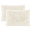 vidaXL Almofada 2 unid. HEERLEN Branco 40 x 60 cm Fleece PV