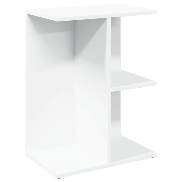 vidaXL Mesa cabeceira 46,5x29x61cm derivados madeira branco