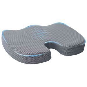 vidaXL Almofada assento Espuma de Mem&oacute;ria Cinzento 47 x 37 x 8 cm