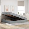vidaXL Cama com arruma&ccedil;&atilde;o e colch&atilde;o Cinzento-claro 200 x 200 cm