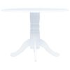 vidaXL Mesa de jantar 106 cm madeira de seringueira maci&ccedil;a branco