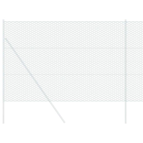 vidaXL Cerca Hexagonal Verde 1.6 x 10 m Aço