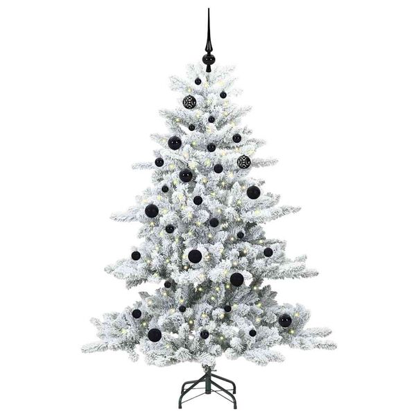 vidaXL &Aacute;rvore de Natal Articulada Artificial Branco 150 cm PVC e A&ccedil;o