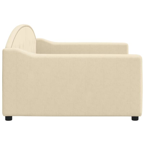 vidaXL Sof&aacute;-cama 100x200 cm tecido cor creme