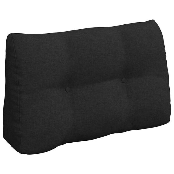 vidaXL Travesseiro para Costas Preto 80 x 24 x 50 cm tecido