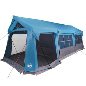 vidaXL Barraca Familiar Azul e Cinza 620 x 322 x 240 cm Poli&eacute;ster