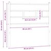 vidaXL Cabeceira de cama 90 cm derivados madeira/ferro carvalho sonoma